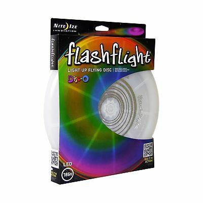 Nite Ize Flashflight Led Light-up Flying Disc Disco Ultimate Glow Frisbee 185g
