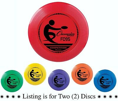 Champion Sports 95 Gram Competition Plastic Frisbee, Assorted Colors (pack Of 2)