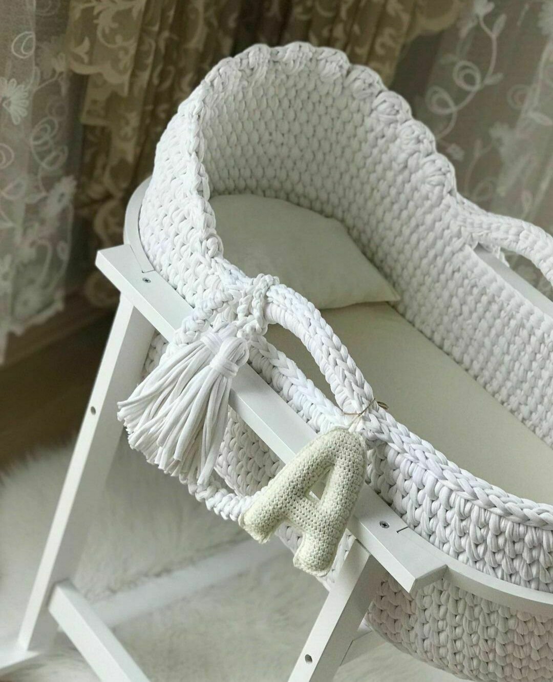 Knit Poufs Rugs Chunky Blankets Newborn Baby Baskets Infant Cradle Cot Nest Beds